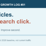 Cover illustration: Blog Growth Log #01: 28 Articles, One Google Search Click—and a Measurement Reset