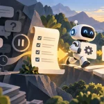 会話で止まるAIから、設定・検証・完了へと進むAIへ変えるイメージ